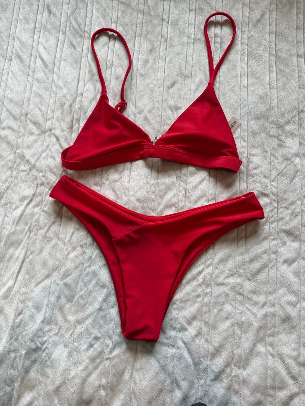 SHEIN Red V-Front Bikini Set